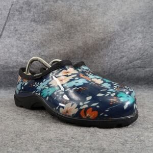Sloggers Shoes Womens 9 Garden Clogs Slip On Rubber Casual Utility Comfort Blue